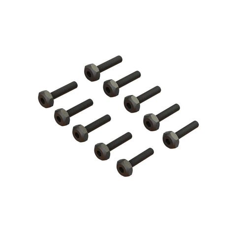 ARA702019 M2.5x12mm 5.5mm Hex Head (10pcs)-HARDWARE-Mike's Hobby