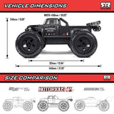 ARA8611V6 1/8 NOTORIOUS 6S V6 4X4 BLX Brushless Stunt Truck RTR-Cars & Trucks-Mike's Hobby