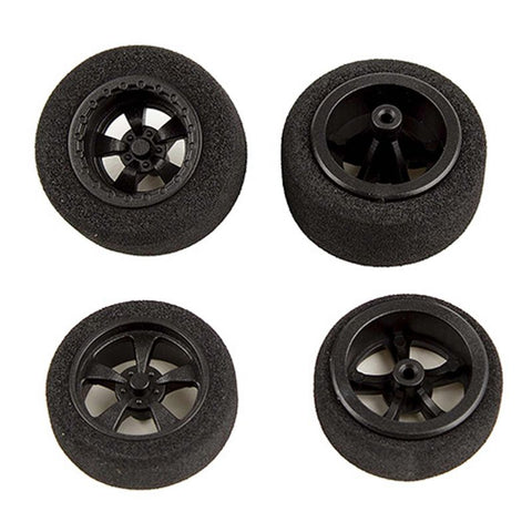 ASC21446 Front/Rear Wheels and Tires, Mounted (2): DR28-WHEELS AND TIRES-Mike's Hobby