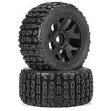 DTX565010 Duratrax 1/6 Brutus F/R 5.7" Monster Truck Tires MTD 24mm Black Ripper (2)-WHEELS AND TIRES-Mike's Hobby