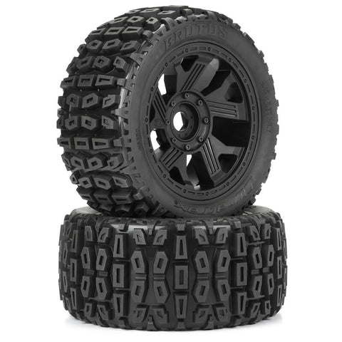 DTX565010 Duratrax 1/6 Brutus F/R 5.7" Monster Truck Tires MTD 24mm Black Ripper (2)-WHEELS AND TIRES-Mike's Hobby