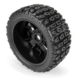 DTX565010 Duratrax 1/6 Brutus F/R 5.7" Monster Truck Tires MTD 24mm Black Ripper (2)-WHEELS AND TIRES-Mike's Hobby