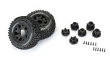 DTX565110 Duratrax 1/10 Brutus F/R 2.8" Monster Truck Tires MTD 12mm Black Ripper (2)-WHEELS AND TIRES-Mike's Hobby