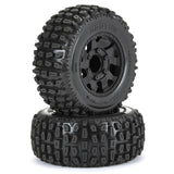 DTX565110 Duratrax 1/10 Brutus F/R 2.8" Monster Truck Tires MTD 12mm Black Ripper (2)-WHEELS AND TIRES-Mike's Hobby