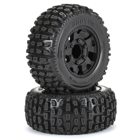 DTX565110 Duratrax 1/10 Brutus F/R 2.8" Monster Truck Tires MTD 12mm Black Ripper (2)-WHEELS AND TIRES-Mike's Hobby