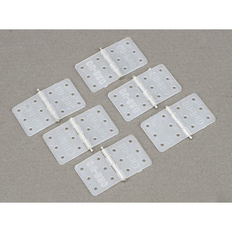 DUB116 DUBRO Hinge, Nylon (6)-PARTS-Mike's Hobby
