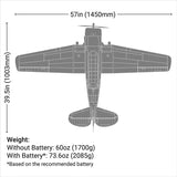 EFL08750 E-Flite SNJ-5/AT-6 Texan 1.5m BNF Basic with AS3X+ and SAFE Select-Planes-Mike's Hobby