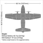 EFL15750 EC-1500 Twin 1.5m BNF Basic with AS3X and SAFE Select-Planes-Mike's Hobby