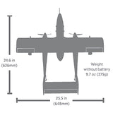 EFLU35050 E-flite Micro OV-10 Bronco 645mm BNF Basic with AS3X and SAFE Select