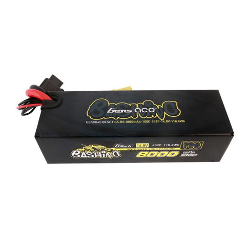 GEA8K4S10E5GT Gens Ace 14.8V 8000mAh 4S 10C G-Tech Smart Bashing Hardcase Lipo Battery: EC5-LiPo Battery-Mike's Hobby