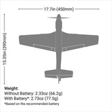 HBZ-1251 P-51D Mustang 450mm RTF with SAFE-Planes-Mike's Hobby