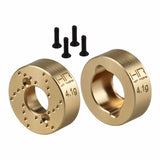 HRASXTY22H Hot Racing Brass 4.1g Rear Hubs, 1/30 Axial SCX30-PARTS-Mike's Hobby
