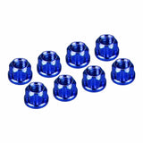 HRASXTY23N06 HOT RACING Aluminum M2 Flange Wheel Nuts, 1/30 Axial SCX30, Blue-HARDWARE-Mike's Hobby