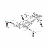 HRASXTY28FB08 HOT RACING Aluminum Front & Rear Flex Blade Suspension Set, 1/30 Axial SCX30-PARTS-Mike's Hobby