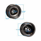 HRASXTY919H01 HOT RACING .7" Brass CL 9.3g Wheels, 1/30 Axial SCX30, Black Chrome (4)-WHEELS AND TIRES-Mike's Hobby