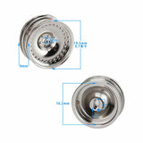 HRASXTY919H08 HOT RACING .7" Brass CL 9.3g Wheels, 1/30 Axial SCX30, Chrome (4)-WHEELS AND TIRES-Mike's Hobby