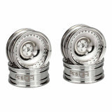 HRASXTY919H08 HOT RACING .7" Brass CL 9.3g Wheels, 1/30 Axial SCX30, Chrome (4)-WHEELS AND TIRES-Mike's Hobby