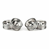 HRASXTY919H08 HOT RACING .7" Brass CL 9.3g Wheels, 1/30 Axial SCX30, Chrome (4)-WHEELS AND TIRES-Mike's Hobby