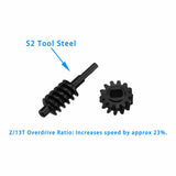 HRASXTY9213 HOT RACING Steel 13T Center Worm Gear Set, 1/30 Axial SCX30-PARTS-Mike's Hobby