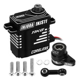 INJGROM-11BKINJS11 INJORA Aluminum 25T Servo Saver Set & Servo, 1/16 ARRMA GROM