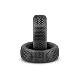 JCO316002 JConcepts 1/10 Double Dees V2 2.2” Front 2WD Buggy Tires and Inserts, Green Compound (2)-WHEELS AND TIRES-Mike's Hobby