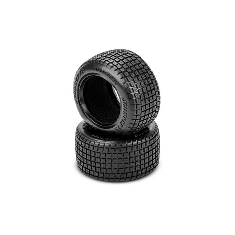 JCO4120-02 JConcepts 1/16 Dirt Trac Mini Rear 2WD Buggy Tires & Inserts, Green Compound (2)-WHEELS AND TIRES-Mike's Hobby