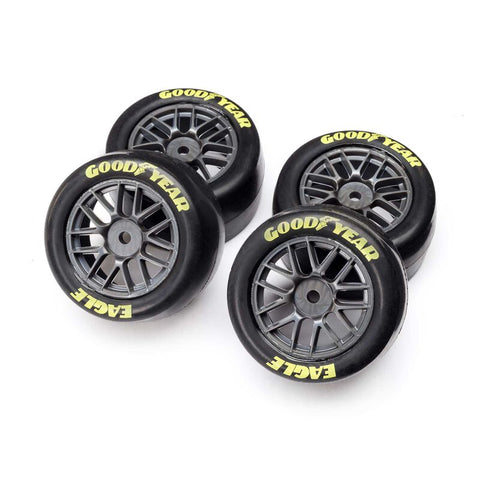 LOS-1914 Goodyear Eagle Mounted Tires, Medium (4): NASCAR-WHEELS AND TIRES-Mike's Hobby