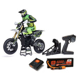 LOS-2310 LOSI 1/4 Promoto-SM FXR Supermoto Motorcycle RTR (Battery and Charger Included), White-Cars & Trucks-Mike's Hobby