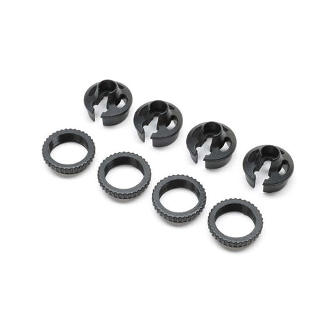 LOS-2411 Shock Spring Cup & Collar Set: 22S-PARTS-Mike's Hobby