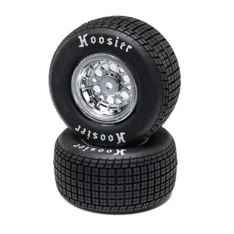 LOS-2425 Rear Tire Set, Mounted, Standard (HARD): 22S Sprint-WHEELS AND TIRES-Mike's Hobby