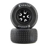 LOS-4237 Losi Hoosier Tires, Medium, Mounted, Black, Left/Right (2): 22S DLM