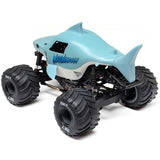 LOS01026T3 1/18 Mini LMT Megalodon 2S 4X4 RTR Brushed Monster Truck (Battery & Charger Included), Blue-Cars & Trucks-Mike's Hobby