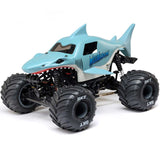 LOS01026T3 1/18 Mini LMT Megalodon 2S 4X4 RTR Brushed Monster Truck (Battery & Charger Included), Blue-Cars & Trucks-Mike's Hobby