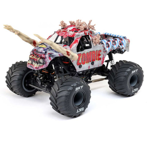 LOS01026T4 Losi 1/18 Mini LMT Zombie 2S 4X4 RTR Brushed Monster Truck (Battery & Charger Included), Red-Cars & Trucks-Mike's Hobby