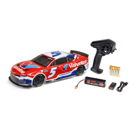 LOS1122505 Losi 1/12 NASCAR RC Racecar Kyle Larson No. 5 Valvoline 2025 Chevrolet Camaro ZL1 2S AWD RTR Brushed On-Road (Battery & Charger Included)-Cars & Trucks-Mike's Hobby