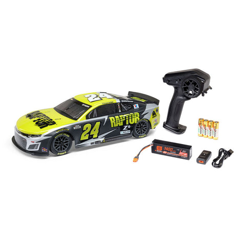 LOS1122524 Losi 1/12 NASCAR RC Racecar William Byron No. 24 Raptor 2025 Chevrolet Camaro ZL1 2S AWD RTR Brushed On-Road (Battery & Charger Included)-Cars & Trucks-Mike's Hobby
