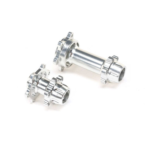 LOS362005 Aluminum Hub Set, Machined, Silver : PM-MX-PARTS-Mike's Hobby