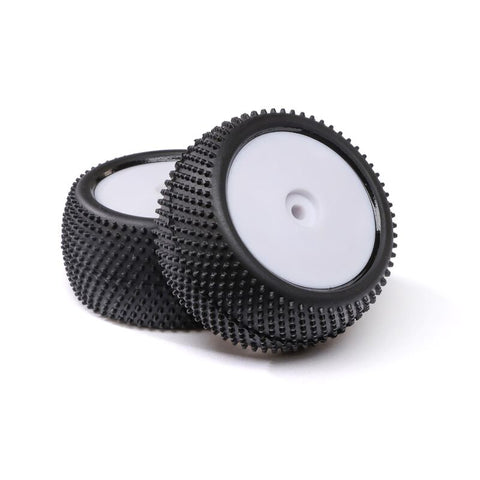 LOS41051 Big Shot, Rear, Mounted Tires, White (2): Mini B-WHEELS AND TIRES-Mike's Hobby