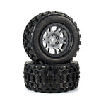 PRO1013114 Pro-Line Limited Edition Badlands MX43 Pro-Loc F/R Mounted 24mm Gray/Black Impulse (2): X-MAXX-WHEELS AND TIRES-Mike's Hobby
