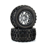 PRO1013114 Pro-Line Limited Edition Badlands MX43 Pro-Loc F/R Mounted 24mm Gray/Black Impulse (2): X-MAXX-WHEELS AND TIRES-Mike's Hobby
