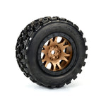 PRO1013115 Pro-Line Limited Edition Badlands MX43 Pro-Loc F/R Mounted 24mm Bronze/Black Impulse (2): X-MAXX-WHEELS AND TIRES-Mike's Hobby