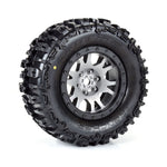 PRO1015114 Pro-Line Limited Edition Trencher Pro-Loc F/R Mounted 24mm Gray/Black Impulse (2): X-MAXX-WHEELS AND TIRES-Mike's Hobby