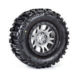 PRO1015114 Pro-Line Limited Edition Trencher Pro-Loc F/R Mounted 24mm Gray/Black Impulse (2): X-MAXX-WHEELS AND TIRES-Mike's Hobby