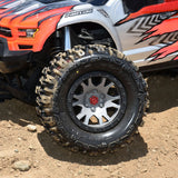 PRO1015114 Pro-Line Limited Edition Trencher Pro-Loc F/R Mounted 24mm Gray/Black Impulse (2): X-MAXX-WHEELS AND TIRES-Mike's Hobby