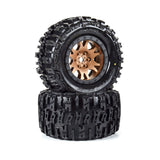 PRO1015115 Pro-Line Limited Edition Trencher Pro-Loc F/R Mounted 24mm Gray/Black Impulse (2): X-MAXX-WHEELS AND TIRES-Mike's Hobby