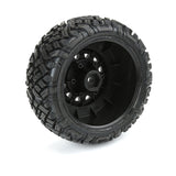 PRO1018210 Pro-Line Racing 1/10 Icon M2 Front/Rear 2.2"/3.0" SC Mounted 12mm Blk Raid (2)-WHEELS AND TIRES-Mike's Hobby
