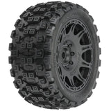 PRO1019811 1/6 Badlands MX57 Front/Rear 5.7” Tires Mounted on Raid 8x48 Removable 24mm Hex Wheels (2): Black-WHEELS AND TIRES-Mike's Hobby