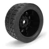 PRO1020511 PRO-LINE 1/6 Menace HP BELTED F/R 5.7” Tires MTD 24mm Black Raid 8x48 Hex (2)-WHEELS AND TIRES-Mike's Hobby