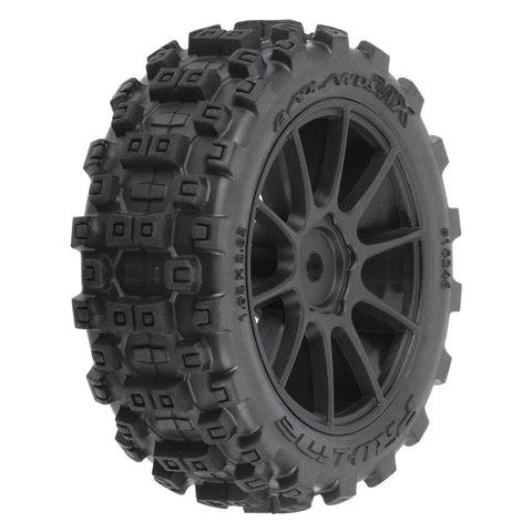 PRO1024610 PRO-LINE Badlands MX 1.9" Buggy Tires MTD Mach-10 Black Wheels: Typhon GROM-WHEELS AND TIRES-Mike's Hobby