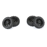 PRO1024610 PRO-LINE Badlands MX 1.9" Buggy Tires MTD Mach-10 Black Wheels: Typhon GROM-WHEELS AND TIRES-Mike's Hobby